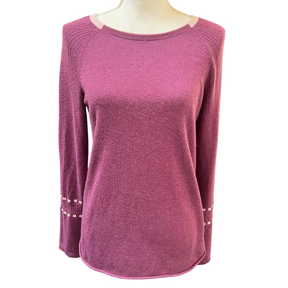 Smartwool XS Purple Merino Wool Blend Sweater Lightweight Knit Casual GUC